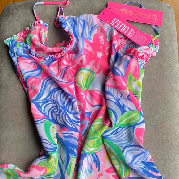 Lilly Pulitzer Ruffled Dusk Top Havana Cocktail XS - Picture 7 of 9